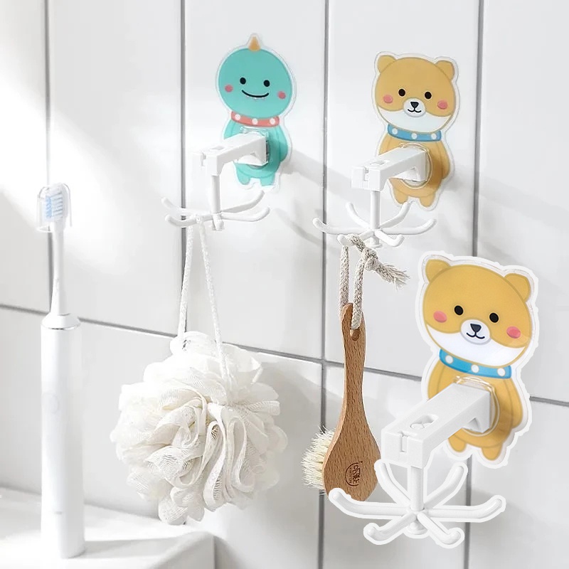 Móc treo đồ 6 nhánh xoay được linh hoạt đa năng tiện lợi