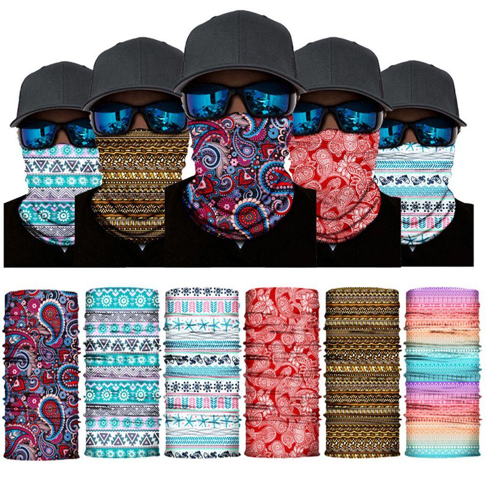 Khăn Choàng Cổ Kiêm Mặt Nạ Bandana Bằng Cotton Co Giãn Cao Hình Vuông Không Đường May Dùng Khi Chơi Thể Thao Ngoài Trời