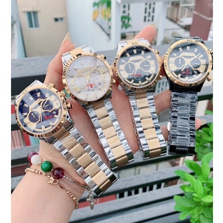 Đồng hồ nam seiko 808 chronograph máy pin - dây thép - size 42mm