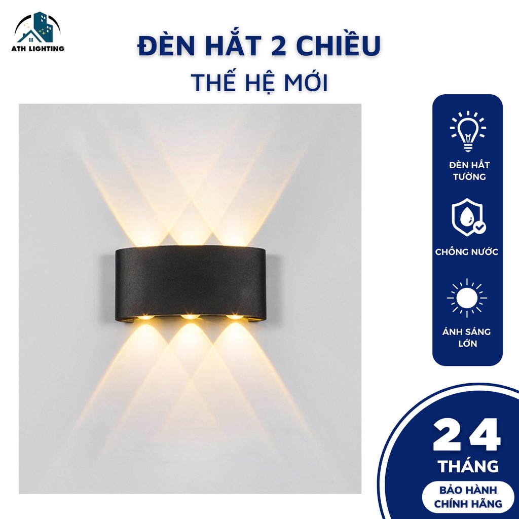 Đèn Hắt Tường, Đèn Cầu Thang 2 Đầu 6 Mắt Loại Đèn Trang Trí Trong Nhà Ngoài Trời Chống Nước Chống Bụi IP67