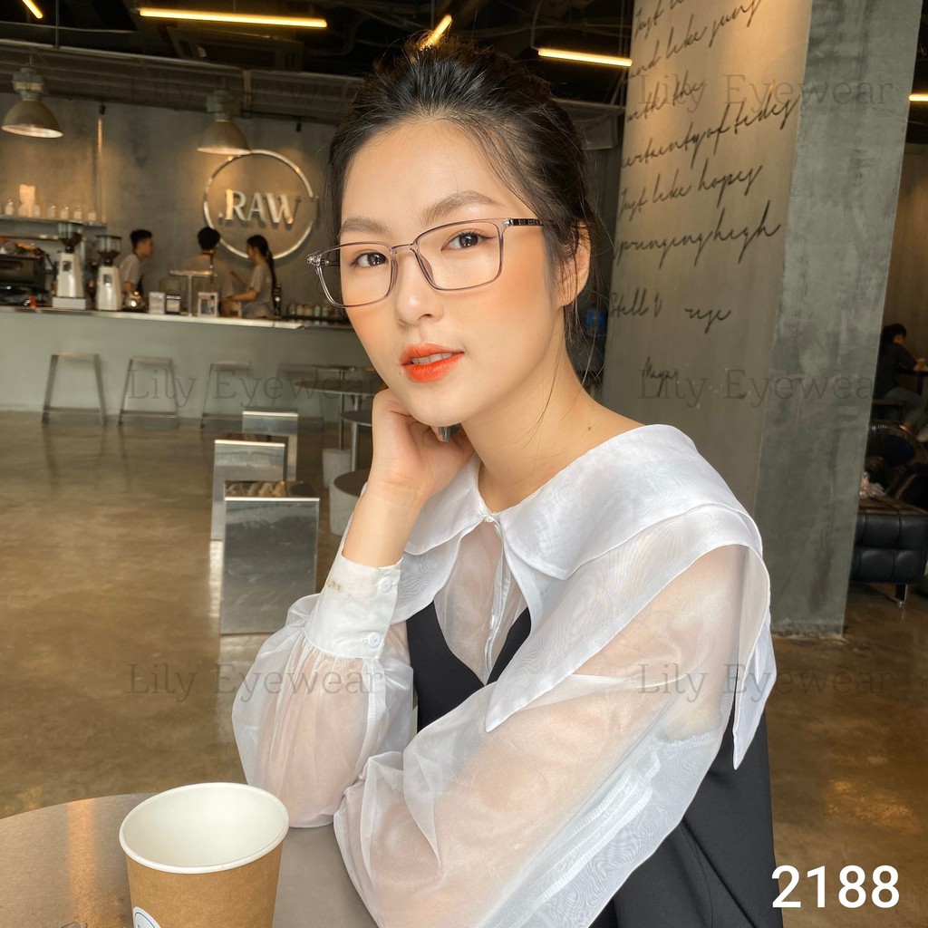 Gọng kính cận nam nữ Lilyeyewear nhựa dẻo, mắt vuông, nhiều màu Y2188 | BigBuy360 - bigbuy360.vn