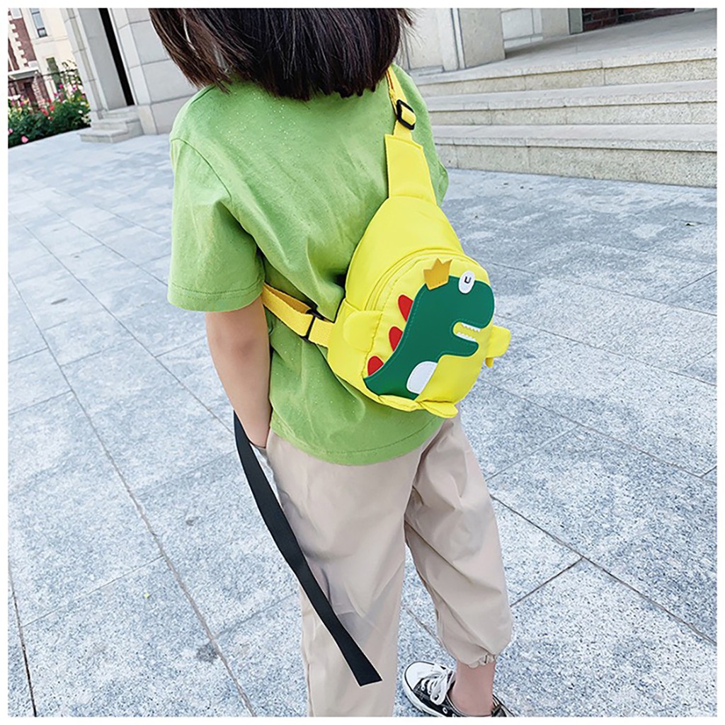 Túi vải khủng long cho bé đeo chéo thời trang đẹp đi học đi chơi du lịch dễ thương giá rẻ TV11