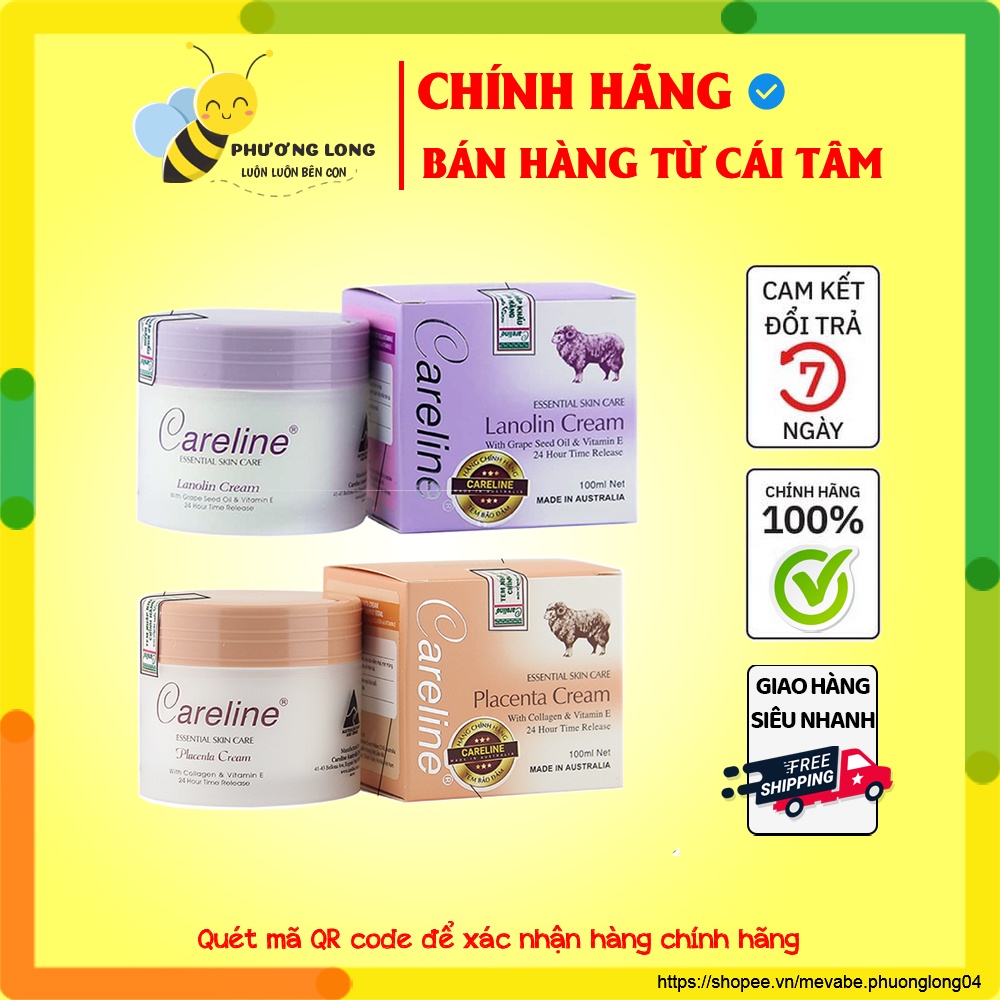 [Chính hãng] Kem Nhau Thai Cừu Careline Placenta Úc 100ml