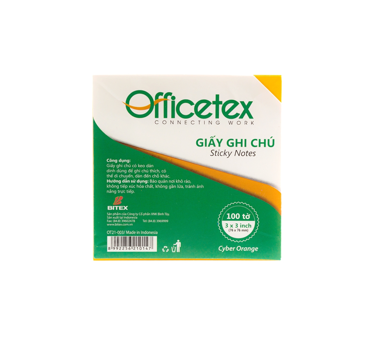 Giấy Ghi Chú Officetex 3X3 OT21-003 Màu Cyber Cam