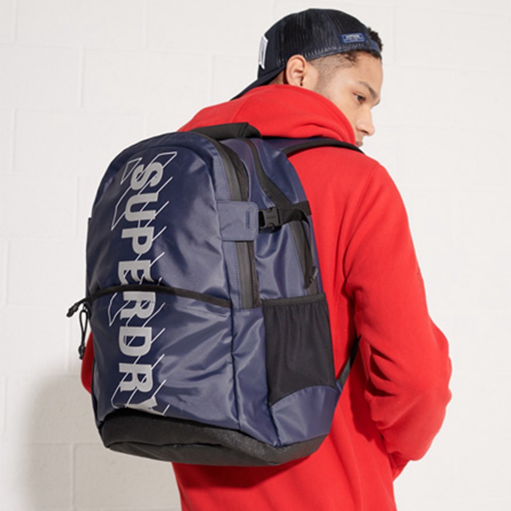 Ba lô nam SUPERDRY Sport Code Tarp Backpack SDM911412A *SD11S màu xanh navy