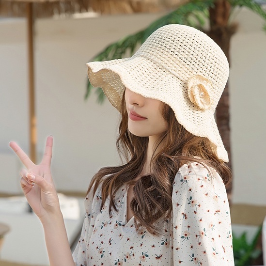 Nón Tai Bèo Vành Rộng Chống Nắng Thời Trang Xuân Hè Phong Cách Hàn Quốc Cho Nữ