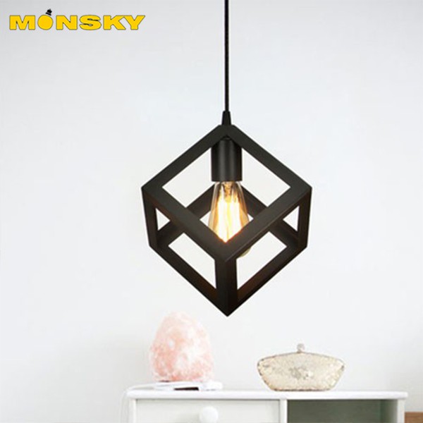 Đèn thả MONSKY hình lập phương trang trí nhà cửa, quán cafe độc đáo