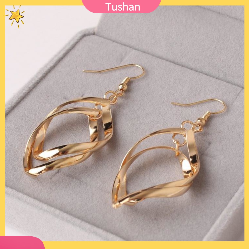 Hoa Tai Xoắn Ốc Dáng Dài Thanh Lịch Cho Nữ