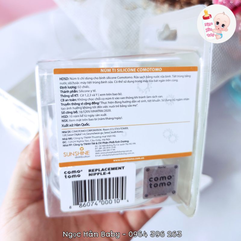 Núm ti thay thế Comotomo 1tia, 2tia, 3tia, Y cắt dành cho bé từ sơ sinh