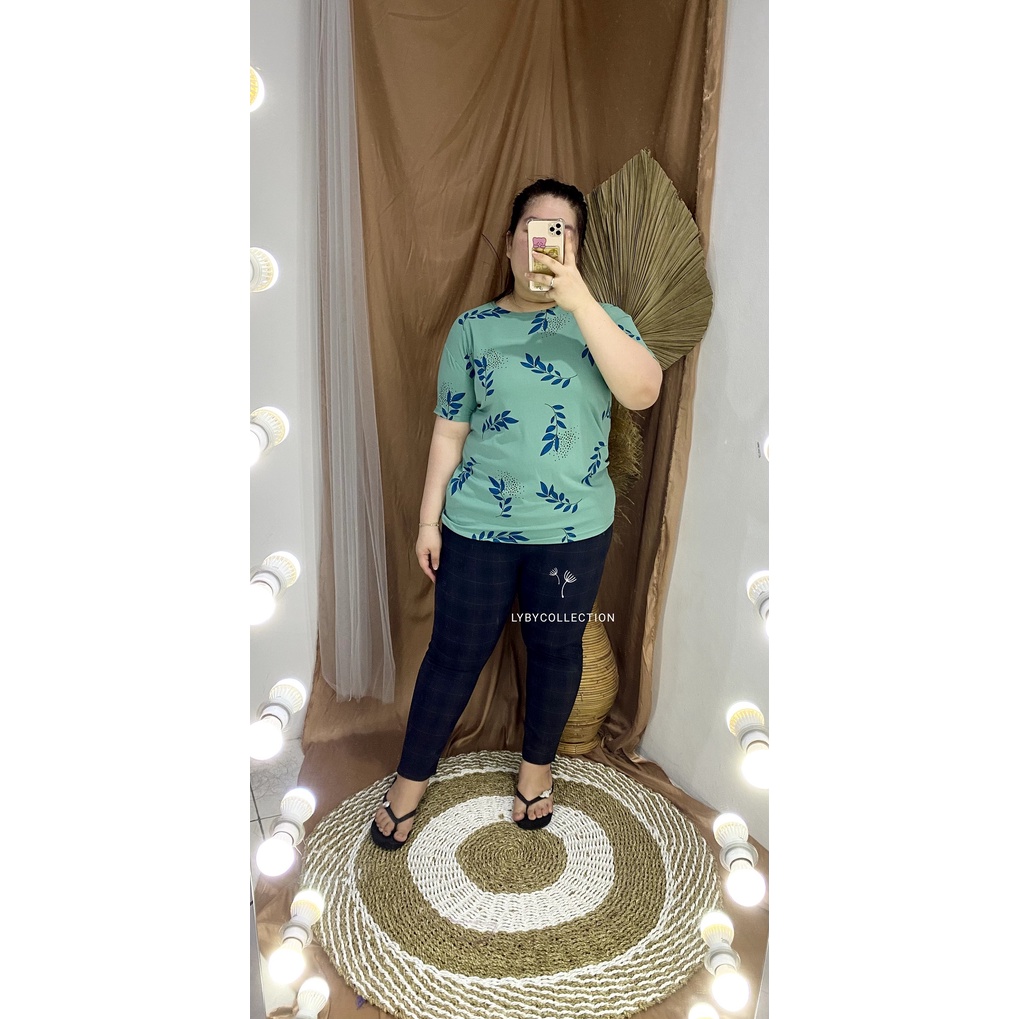 Áo Kiểu Nữ size Lớn Ld 120Cm Họa Tiết Lá Cây / Áo jumbo / jumbo Cho Nữ / Văn Phòng SJ