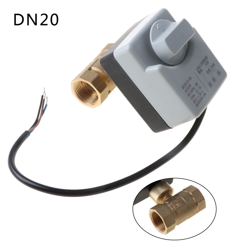 Van Động Cơ 3 Dây AC220V 3 Chiều / 2 Chiều DN15 DN20 DN25 Có Công Tắc Bằng Tay