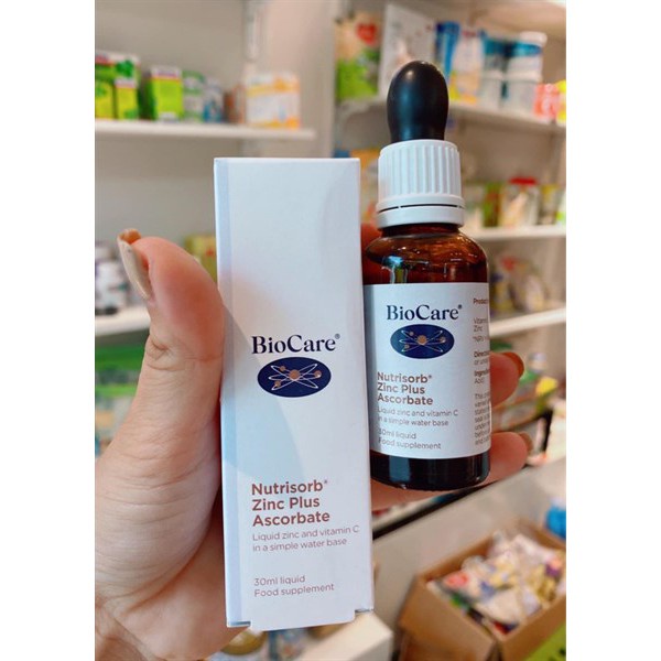 Kẽm nước BioCare Nutrisorb ZinC, Anh (30ml dạng giọt) tăng cường đề kháng cho trẻ sơ sinh từ 1 tháng tuổi