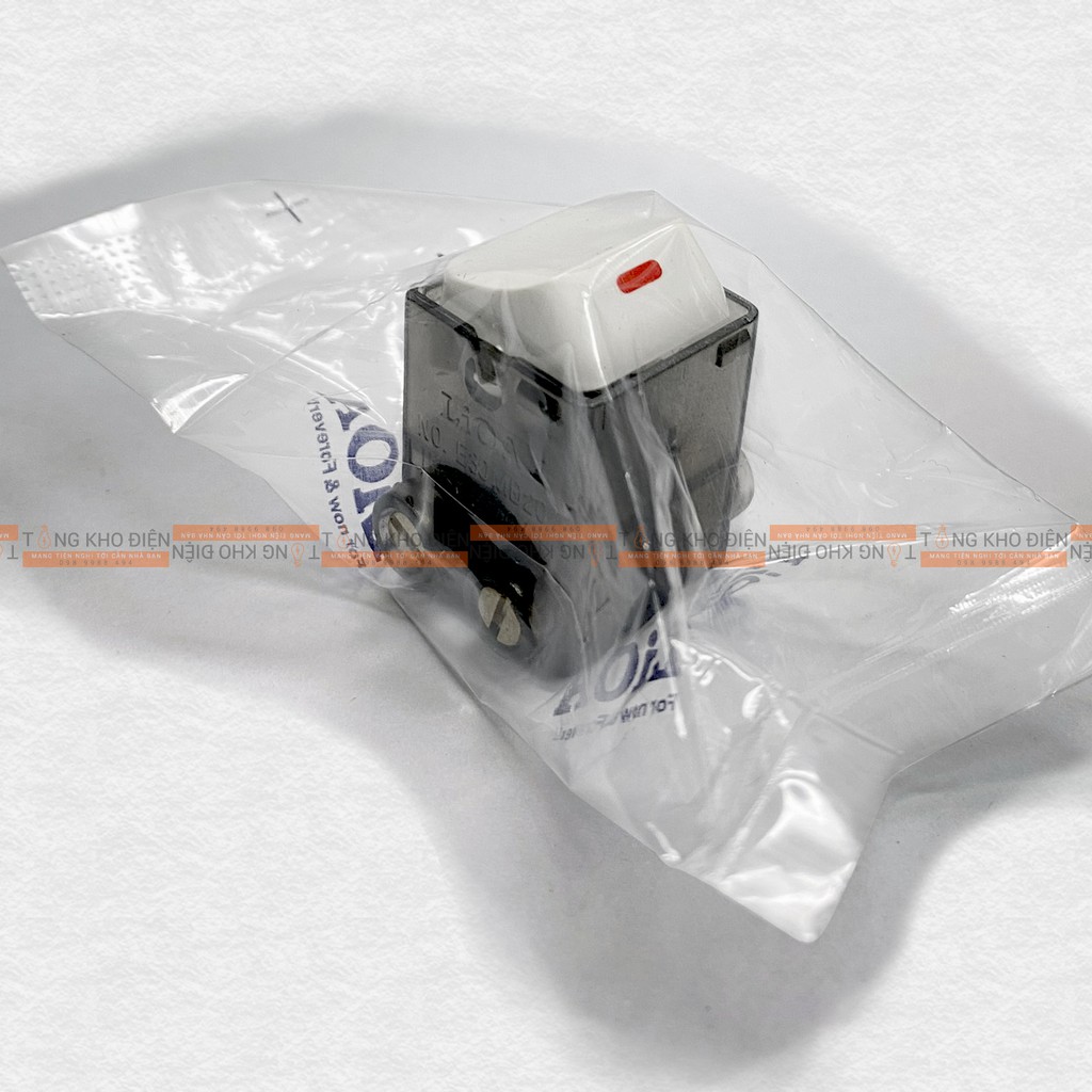 Hạt bình nóng lạnh (20A) vuông LiOA, màu TRẮNG, tiếp điểm ĐỒNG