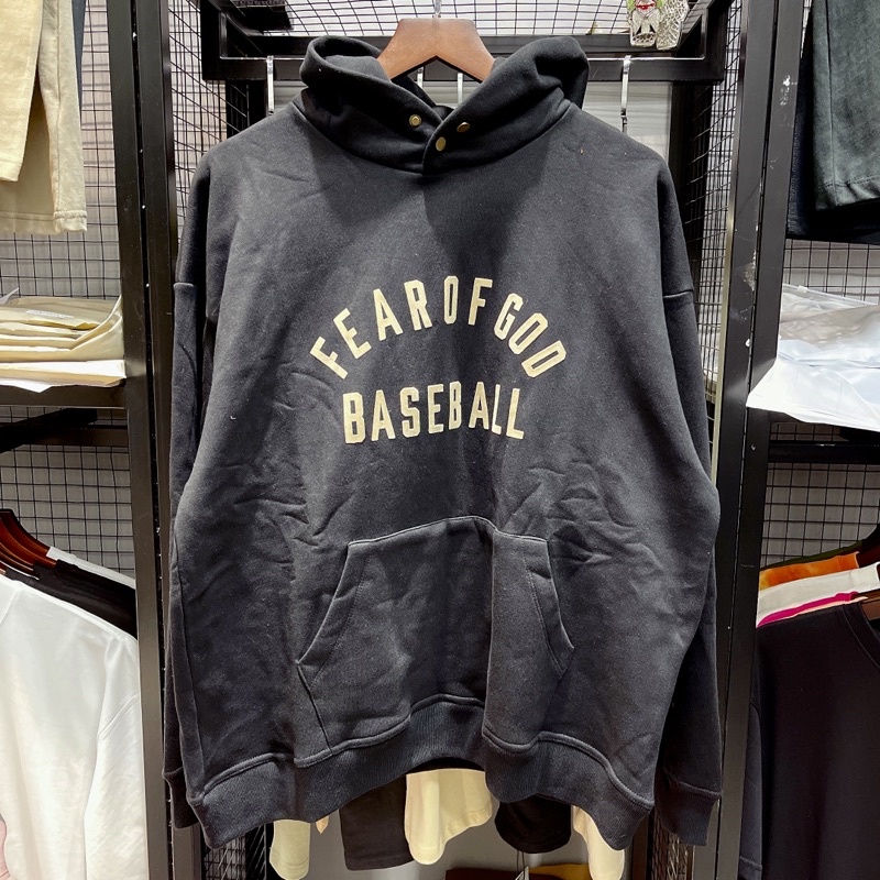 ⚡️[Mirror Quality] - Áo hoodie FEAR OF GOD Black 'Baseball' Hoodie Seventh Collection, áo hoodie Baseball FOG | BigBuy360 - bigbuy360.vn