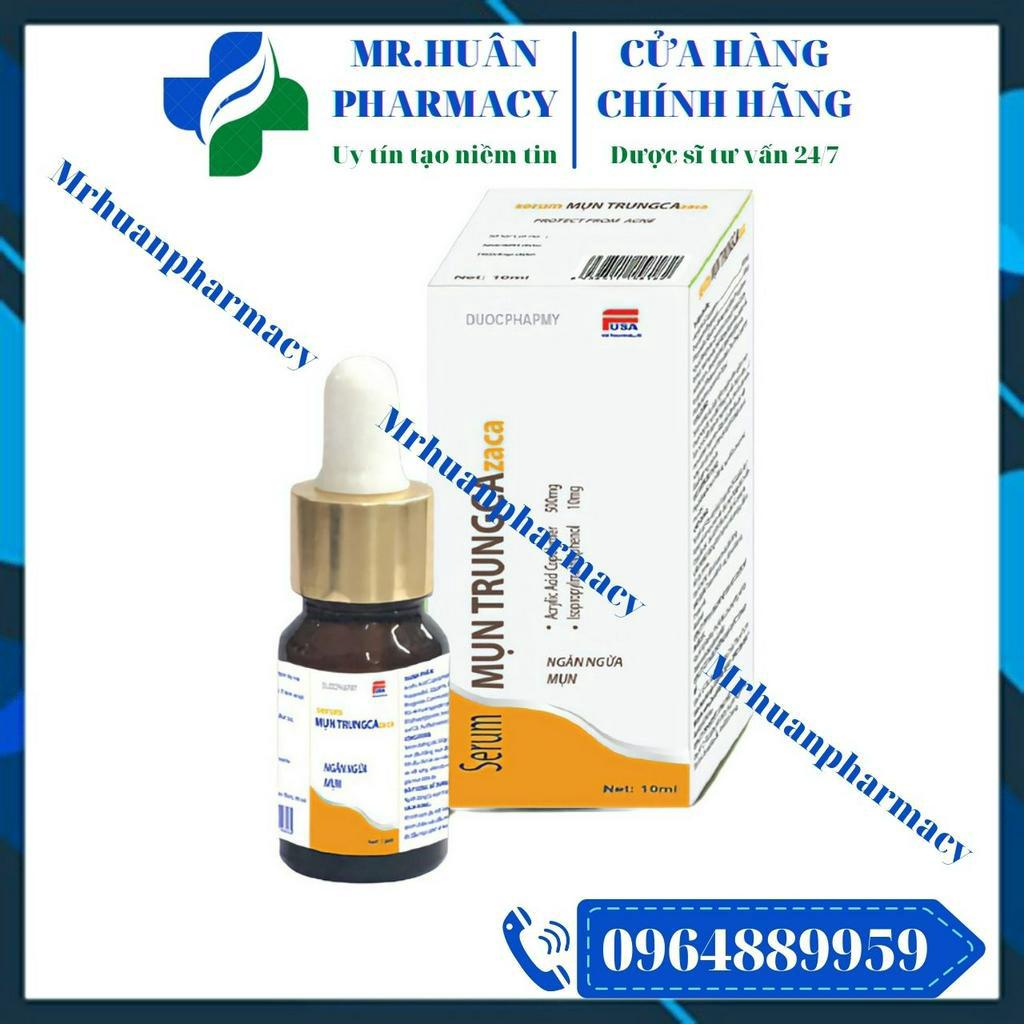 Serum MỤN TRUNGCAzaca 10ml - Dùng cho mụn trứng cá, mụn thâm, mụn mủ, mụn bọc