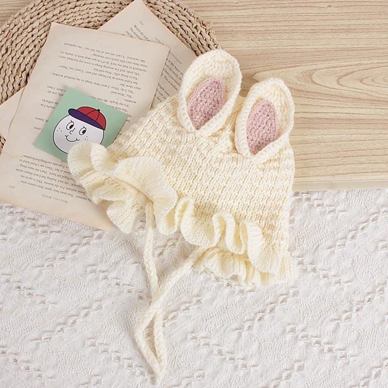 Nón len tai thỏ đáng yêu cho bé