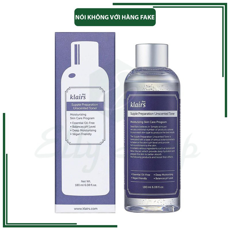 Nước hoa hồng Klairs Supple Preparation Unscented Toner - 180ml | BigBuy360 - bigbuy360.vn