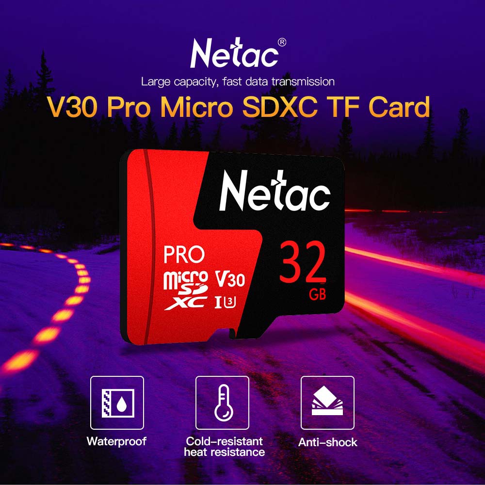 Thẻ nhớ MicroSD NETAC 32GB chuẩn class 10 dành cho camera