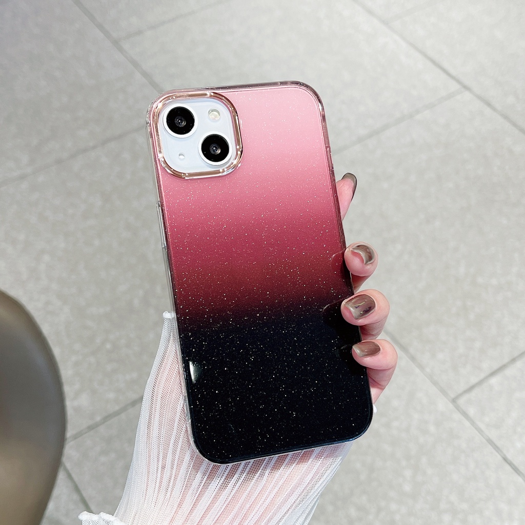 Ốp Điện Thoại Silicon Trong Suốt Chống Sốc Họa Tiết Bầu Trời Sao Màu gradient Cho iphone 11 Pro MAX 12 13 Pro MAX