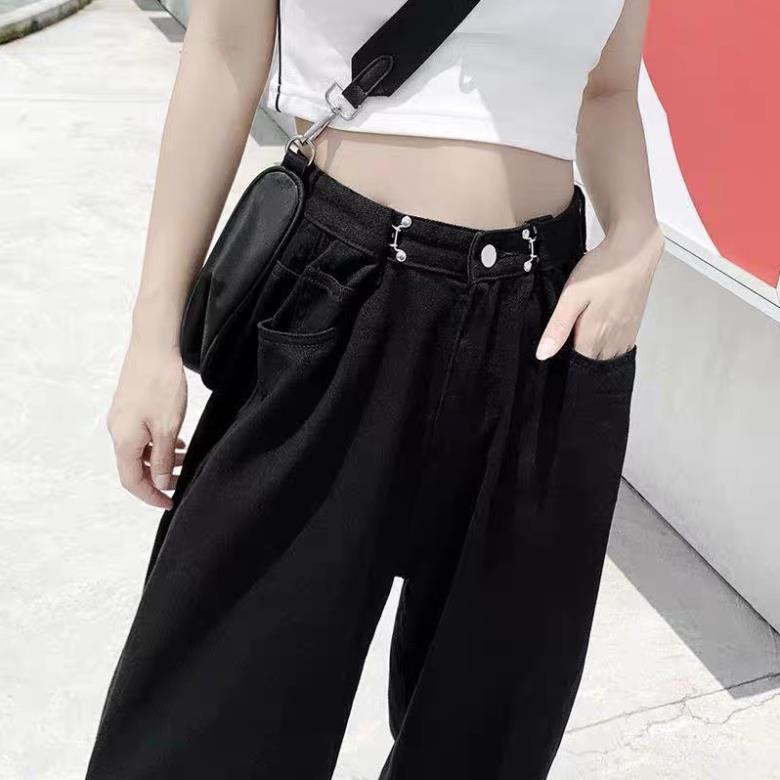 Quần Jean Ống Rộng Gài Eo Ulzzang Basic Unisex cực tôn dáng | BigBuy360 - bigbuy360.vn