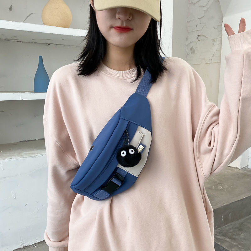 Túi Đeo Chéo Ngực Vải canvas Phong Cách Harajuku Nhật Bản Thời Trang Cho Nam Và Nữ
