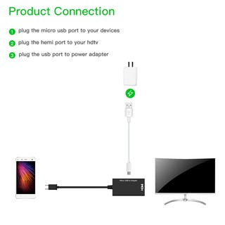 DIEAIYA Cáp chuyển đổi cổng Micro usb sang HDMI