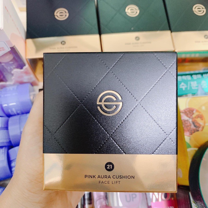 Phấn Nước DPC Pink Aura Cushion Dia Limited Edition mẫu vỏ da đen kèm lõi | BigBuy360 - bigbuy360.vn