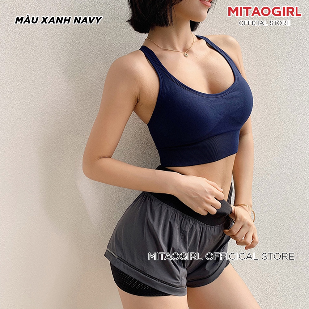 Áo bra tập gym yoga nữ MITAOGIRL khoá cài sau thể thao chất dệt co giãn nâng đỡ cố định ngực