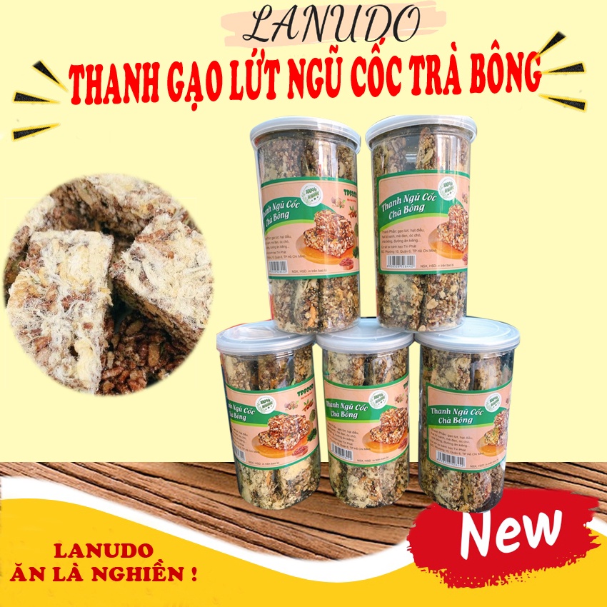 Thanh gạo lứt ngũ cốc dinh dưỡng Chà Bông 320g, gạo nứt ăn kiêng giảm cân hiệu quả mọi người ưa chuộng