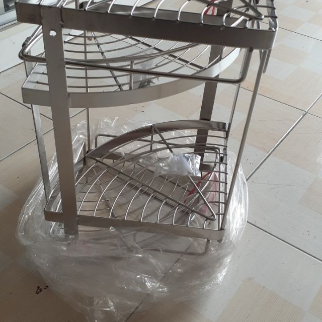 Kệ góc 2tầng inox304