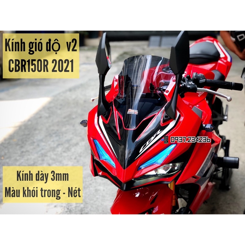 Kính Gió Độ CBR150 2021 mẫu 2 siêu đẹp - CBR150R2021 kính chắn gió độ