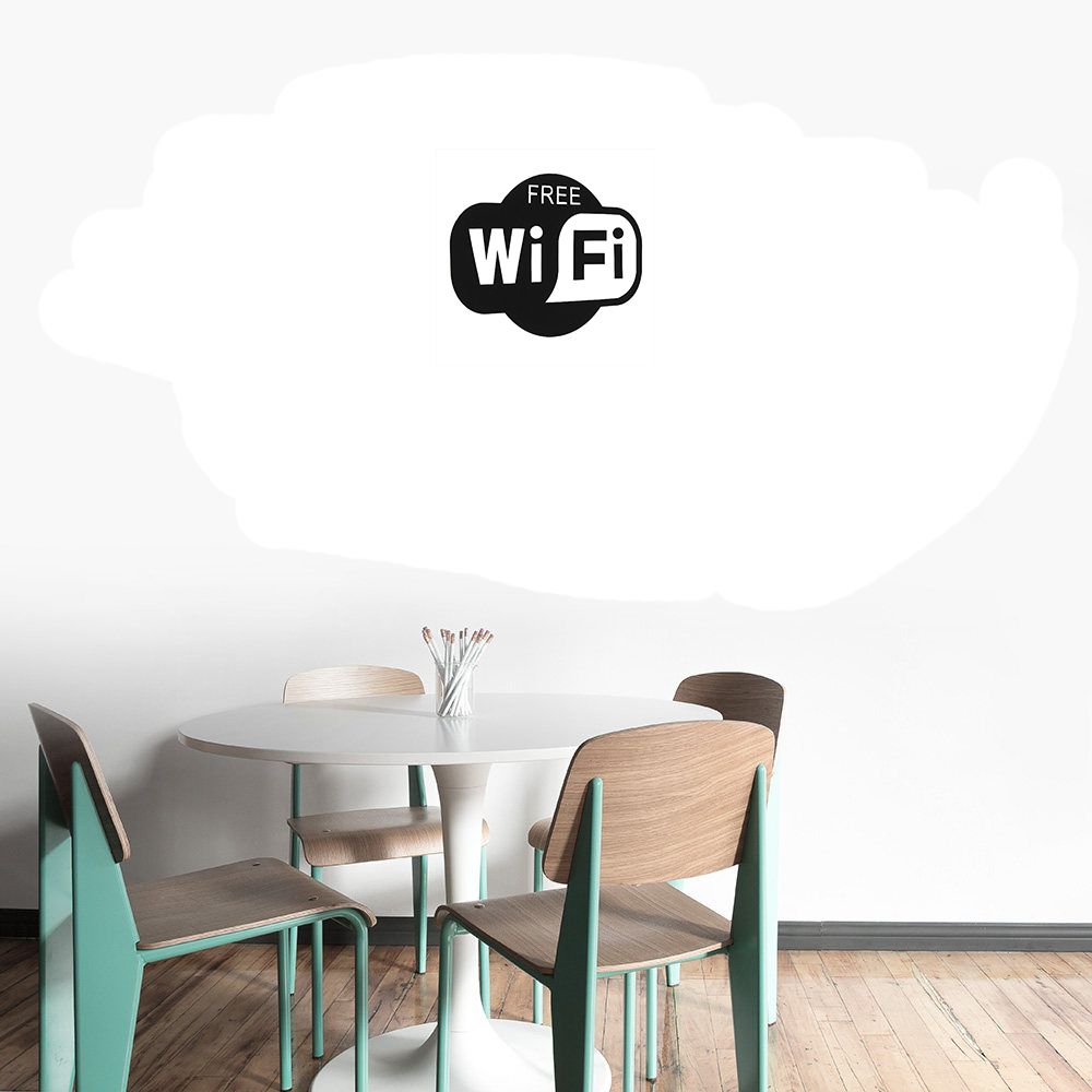 Miếng Dán Tường Trang Trí Hình Logo Wifi Độc Đáo Nhiều Màu