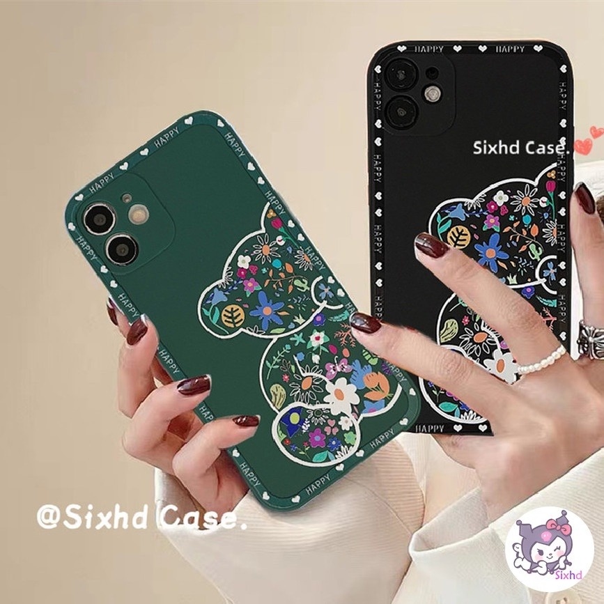 Ốp Lưng Redmi Note 11 11s 10 9s 9 8 7 Pro Redmi 10 9C 9A 9T 9 8 Xiaomi 11 Lite 11T 10T Pro Poco X3Pro NFC M3 M4Pro 5G sixhd Fashion Flowers Bear Phone Case Soft Protection Cover 下架