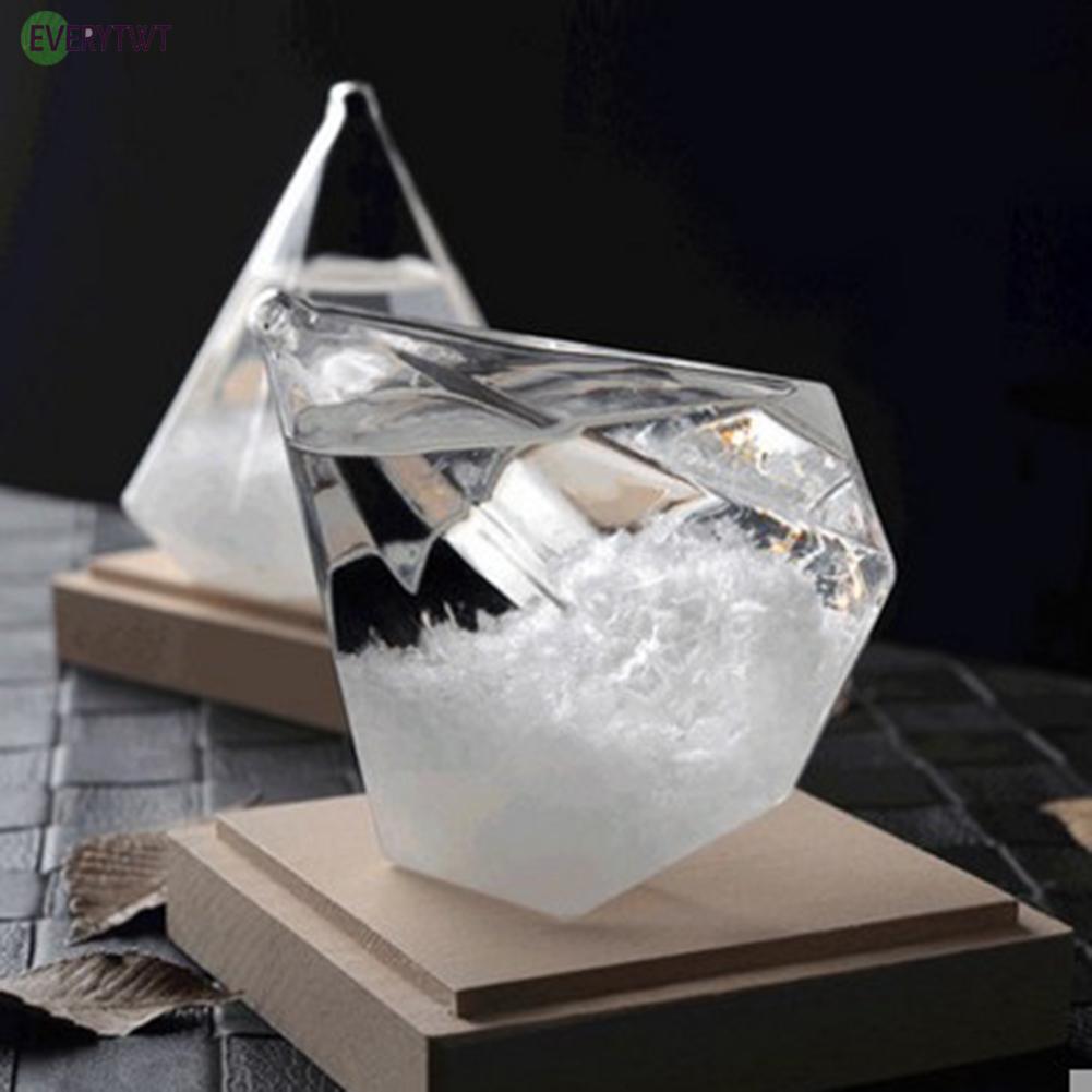 Bình Thủy Tinh Dự Báo Thời Tiết Thiết Kế Hình Viên Kim Cương Độc Đáo Tiện Dụng
