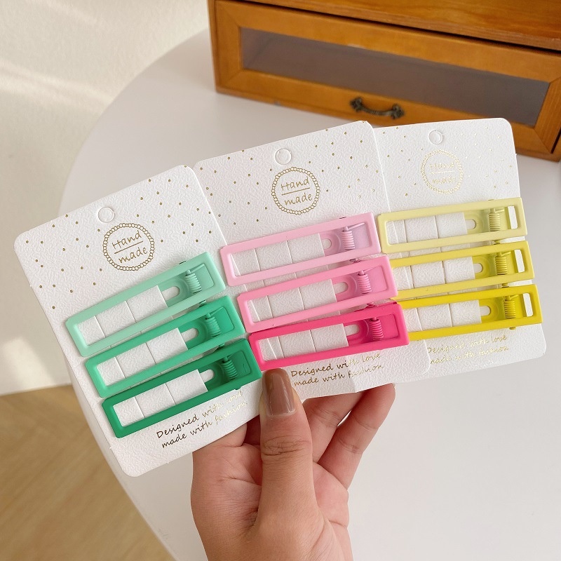 Set kẹp tóc mái bên màu sắc kẹo ngọt phong cách Hàn Quốc đơn giản đáng yêu dễ phối đồ dành cho nữ F893