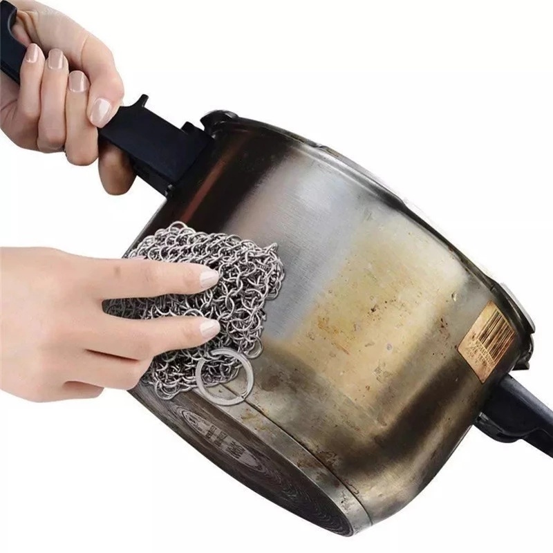 Bàn Chải Chà Nồi Bằng Thép Không Gỉ Tiện Dụng Cho Nhà Bếp