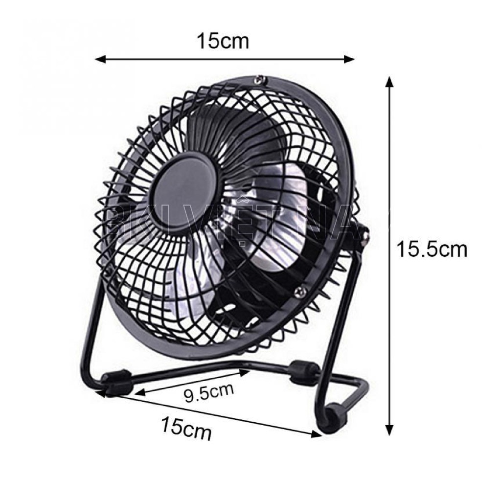 Quạt Lồng Sắt Chân Sạc USB Mini Để Bàn Làm Việc, Để Xe Ôtô  - QLONGSAT | BigBuy360 - bigbuy360.vn