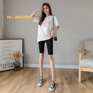 Quần đùi nữ ngố lửng legging, Quần legging nữ thun lưng cao nhiều màu ( K01 )