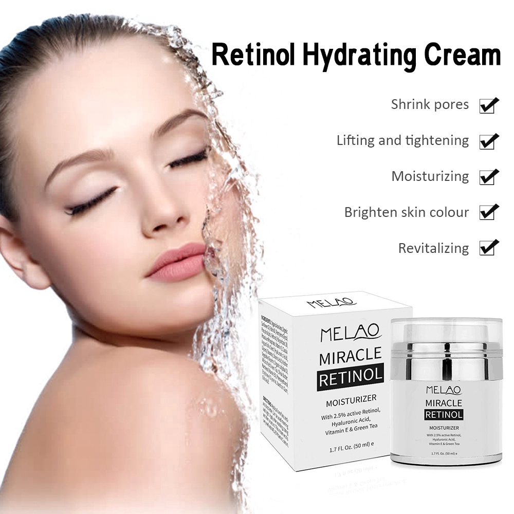 *COD 2.5% Retinol Moisturizer Cream Hyaluronic Acid Anti Aging Reduces Wrinkles Fine Lines Day Night Retinol Cream ifashion.vn