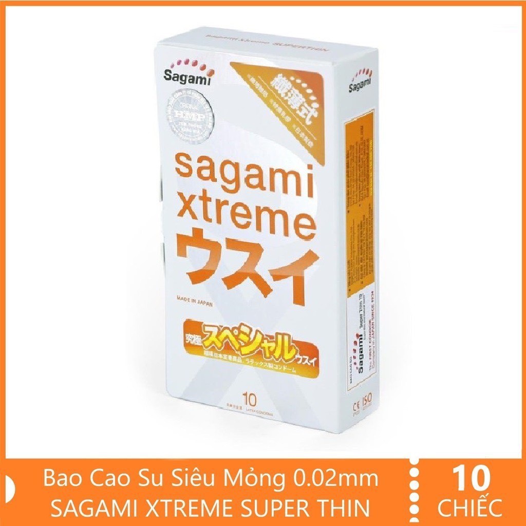 Bao Cao Su Sagami Xtreme Nhật Bản Cực Mỏng Hộp 10 Bcs