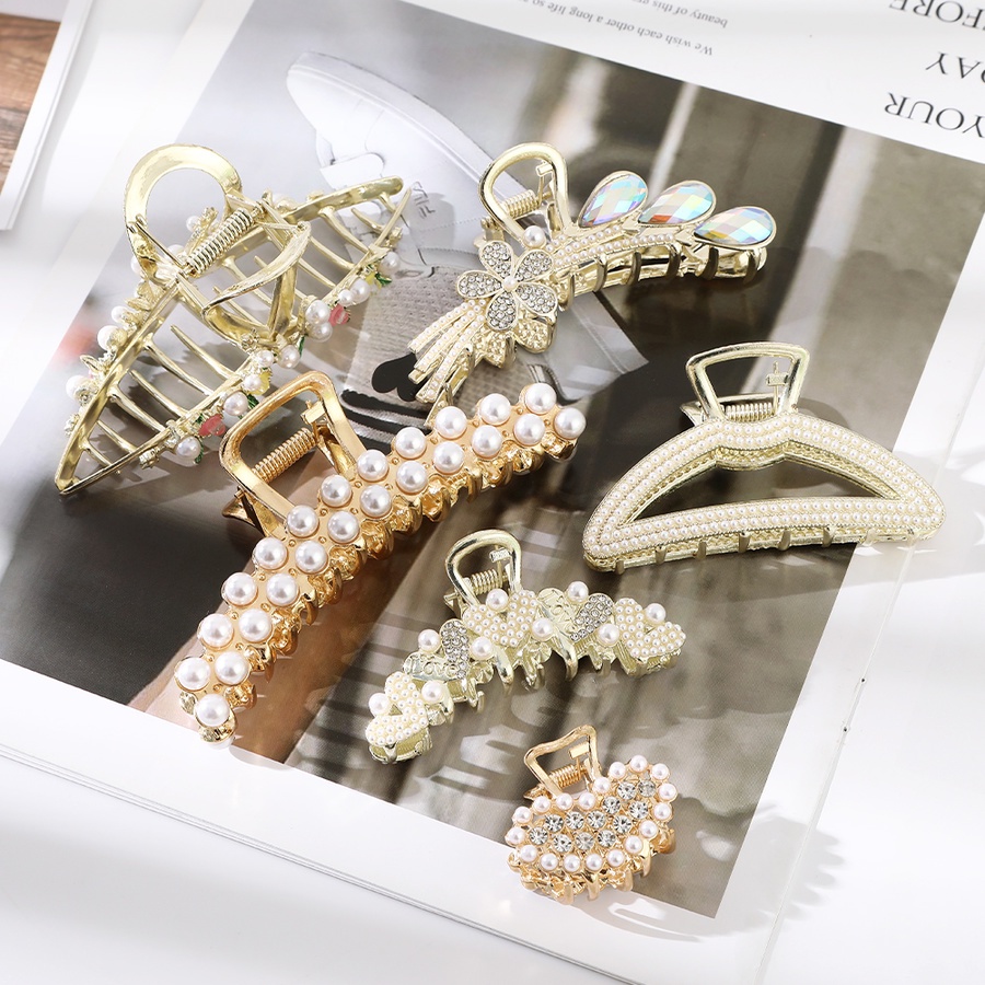 Kẹp Tóc Đính Đá Và Ngọc Trai Thời Trang Hàn Quốc Cho Nữ