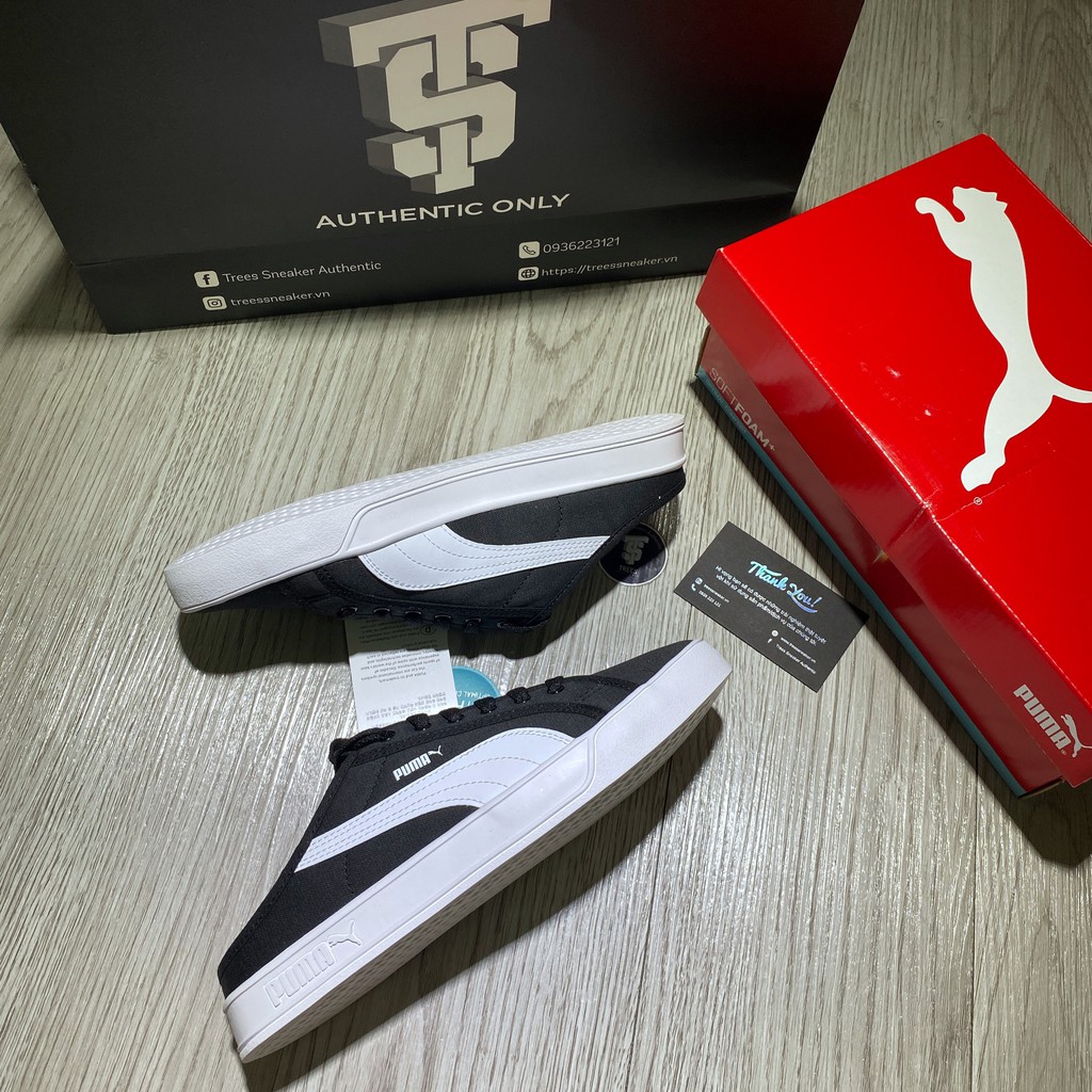 [CHÍNH HÃNG] Giày thể thao PUMA SMASH VULC MULE BLACK