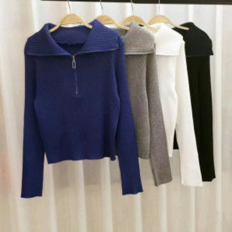 Áo Len Tay Dài Màu Trơn Thời Trang Dành Cho Nữ