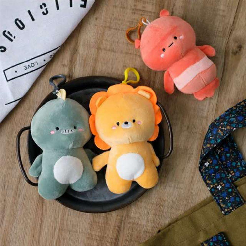 REBUY1 Móc Khóa Hình Cá Voi / Khủng Long / Sư Tử Nhồi Bông Dễ Thương Phong Cách Hàn