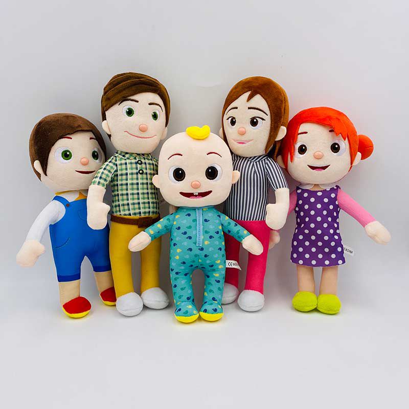 Đồ chơi nhồi bông kiểu dáng Cocomelon JJ dễ thương dành Jo Jo Bingo Dog Cocomelon Family Plushie Doll Kids Baby Birthday