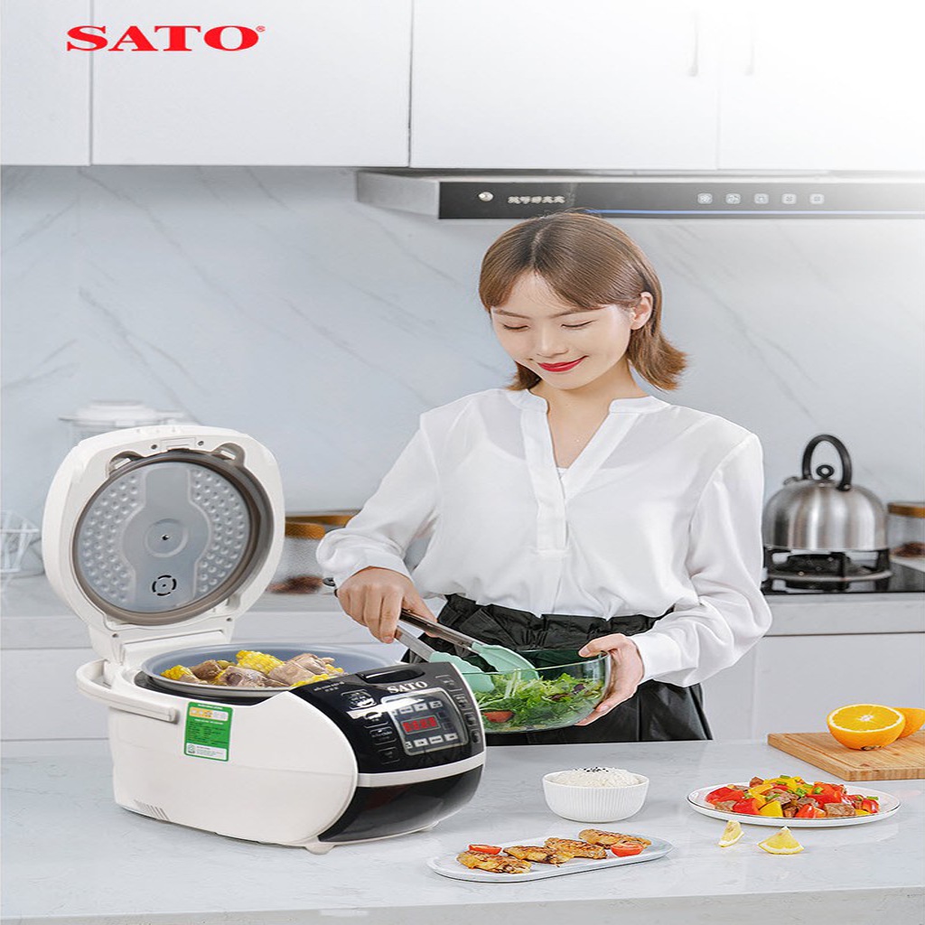 Nồi Cơm Điện Tử SATO 18DT021, Dung Tích 1.8L Bảo Hành 12 Tháng