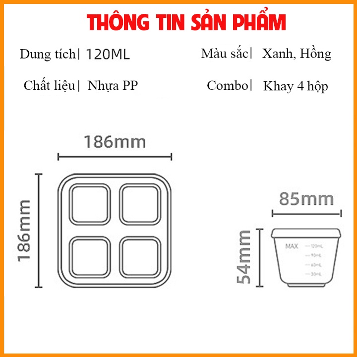 Hộp Trữ Đồ Ăn Dặm Cho Bé Hộp Nhựa Đựng Thực Phẩm Cao Cấp BabyRice 042