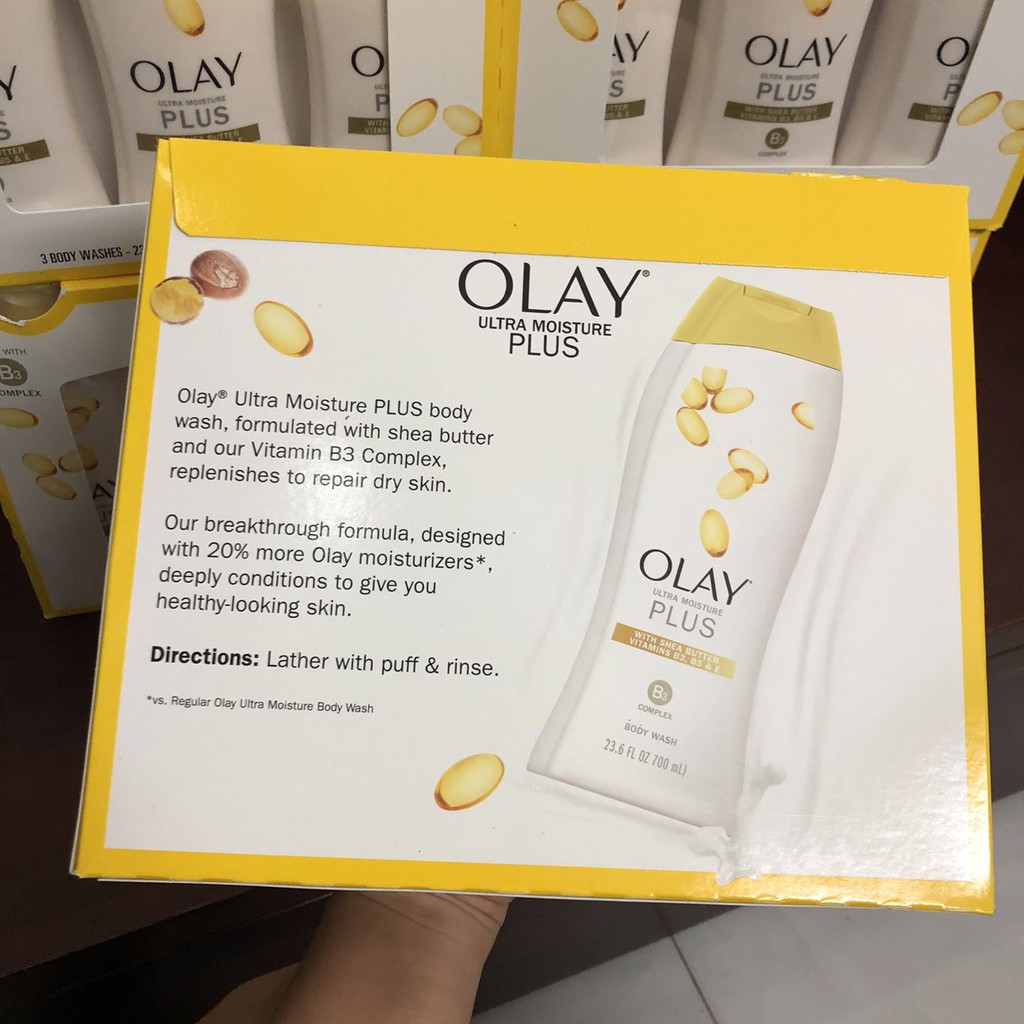 ❤️ [Date 3/2023] Sữa tắm Olay Ultra Moisture Plus Mỹ 700ml, dưỡng ẩm da mềm mượt, trắng sáng