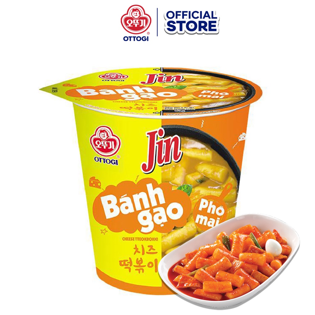 Bánh gạo tokbokki Ottogi Jin vị phô mai ly 82g