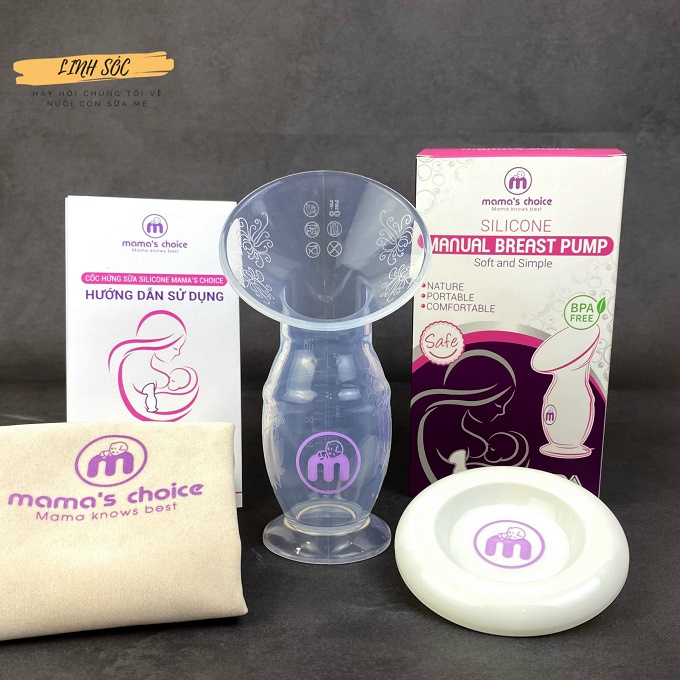 (FDA Hoa Kỳ) Cốc Hứng Sữa Silicone Mama's Choice chính hãng